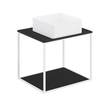 Conjunto de mueble con lavabo y encimera negra 60 cm The Grid Evo Cosmic