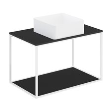 Conjunto de mueble con lavabo y encimera negra 80 cm The Grid Evo Cosmic