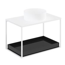 Conjunto de mueble con lavabo redondo y estante deslizante 80 cm The Grid Evo Cosmic