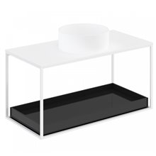 Conjunto de mueble con lavabo redondo y estante deslizante 100 cm The Grid Evo Cosmic