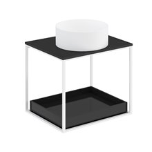 Conjunto de mueble con lavabo y encimera negra deslizante 60 cm The Grid Evo Cosmic