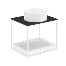 Conjunto de mueble con lavabo y encimera negra deslizante 60 cm The Grid Evo Cosmic