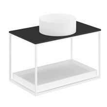 Conjunto de mueble con lavabo y encimera negra deslizante 80 cm The Grid Evo Cosmic