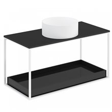 Conjunto de mueble con lavabo y encimera negra deslizante 100 cm The Grid Evo Cosmic