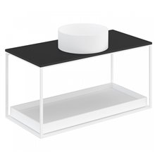 Conjunto de mueble con lavabo y encimera negra deslizante 100 cm The Grid Evo Cosmic