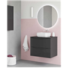 Mueble de ba&ntilde;o con lavabo cer&aacute;mico sobre encimera 70cm Love Royo