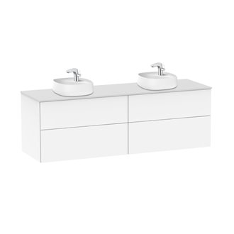 Mueble 160cm Lavabo sobre encimera blaco Fineceramic Beyond Roca