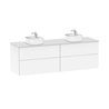 Mueble 160cm Lavabo sobre encimera blaco Fineceramic Beyond Roca
