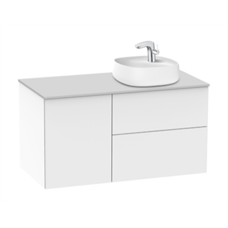 Mueble 100cm con Lavabo sobre encimera Fineceramic Beyond Roca
