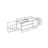 Mueble 120/140cm con Lavabo encastrado Fineceramic Beyond Roca