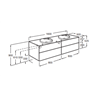 Mueble 160cm con Lavabo encastrado Fineceramic Beyond Roca