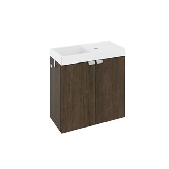 Mueble 2 puertas 50cm Roble chocolate B-Box BATH+