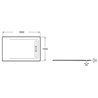 Plato de ducha 180x100cm blanco Aquos Roca