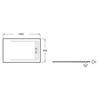 Plato de ducha 180x90cm blanco Aquos Roca