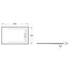 Plato de ducha 180x80cm blanco Aquos Roca