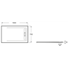 Plato de ducha 180x70cm blanco Aquos Roca