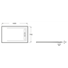 Plato de ducha 160x70cm blanco Aquos Roca