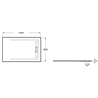 Plato de ducha 140x80cm blanco Aquos Roca