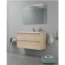 Mueble de baño con lavabo gel coat 100cm Alfa Royo