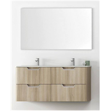 Mueble de baño con lavabo cerámico dos senos 120cm Life Royo