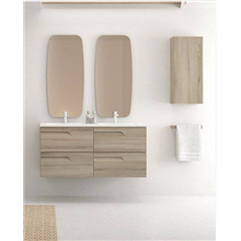 Mueble de baño 4 cajones con lavabo cerámico 2 senos 120cm Vitale Royo