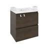 Mueble con lavabo resina 60cm Roble chocolate B-Box BATH+