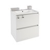 Mueble con lavabo porcelana rectangular 60cm Blanco B-Box BATH+