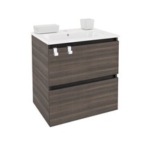 Mueble con lavabo porcelana rectangular 60cm Fresno B-Box BATH+