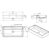 Lavabo suspendido Sanlife 80x40 