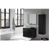 Pack mueble de ba&ntilde;o negro y lavabo Glass Line Sanchis