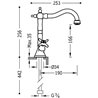 Grifo para lavabo bimando TRES-CLASIC