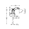 Grifo bimando para bid&eacute; de TRES-CLASIC