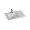 Lavabo encimera Bogot&aacute; con seno desplazado Futurba&ntilde;o