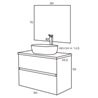 Pack mueble de ba&ntilde;o Taupe y lavabo Glass Line Sanchis