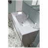 Pack mueble de ba&ntilde;o Taupe y lavabo Glass Line Sanchis