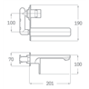 Grifo empotrado para lavabo SKARA K&auml;lla