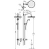 Columna de ducha con monomando empotrado TRES-CLASIC