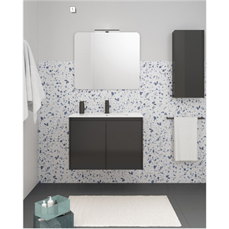 Mueble de ba&ntilde;o 2 puertas con lavabo cer&aacute;mico Sansa Royo