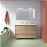 Mueble de ba&ntilde;o 6 cajones con lavabo cer&aacute;mico dos senos 120cm Sansa Royo