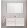 Mueble de ba&ntilde;o 2 cajones 2 puertas con lavabo cer&aacute;mico dos senos 120cm Sansa Royo