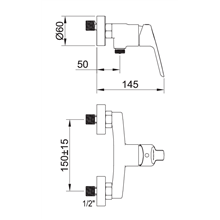 Grifo de ducha ELEGANCE mixer - CLEVER