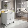 Mueble con lavabo y espejo BLANCO - IBERODEPOT