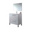 Mueble con lavabo y espejo BLANCO - IBERODEPOT