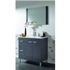 Mueble con lavabo y espejo GRIS - IBERODEPOT