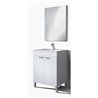 Mueble con lavabo y espejo blanco brillo Iberodepot