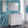 Mueble con lavabo y espejo PMMA Blanco - IBERODEPOT