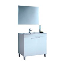 Mueble con lavabo y espejo PMMA Blanco - IBERODEPOT
