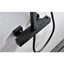 Columna termostático ducha negro mate Imex Vigo