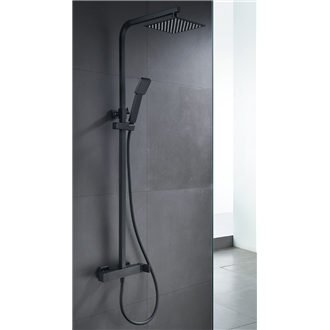 Columna de ducha negro mate Fiji IMEX