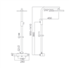 Columna de ducha blanco mate Fiji IMEX